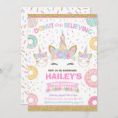 Donut and Unicorn nodiging niet meer te geloven Kaart (Voorkant / Achterkant)