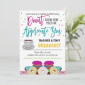 Donut Appreciation Invitation Kaart (Staand voorkant)