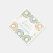 Donut Aqua Gold 1ste verjaardag Napkins Boys Birth Servet (Hoek)