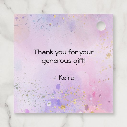 Donut Aquarel Bedankt Bedankjes Labels (Achterkant)