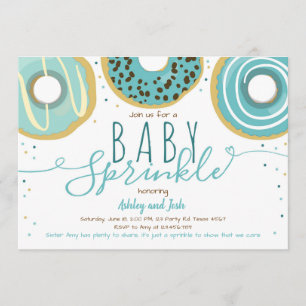 Donut Baby Besprenkeling Blauwe Doughnut Jongen Be Kaart