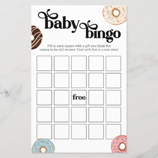 Donut Baby Bingo Game Flyer (Voorkant)