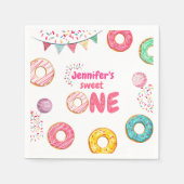 Donut Baby Birthaday Sprinkle Napkins Servet (Voorkant)