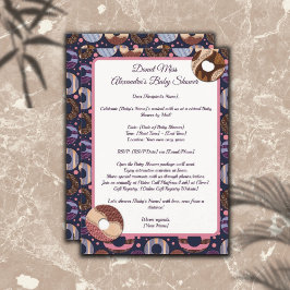 Donut Baby Meisje Paarse Douche per Mail Kaart