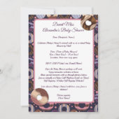 Donut Baby Meisje Paarse Douche per Mail Kaart (Voorkant)