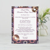 Donut Baby Meisje Paarse Douche per Mail Kaart (Staand voorkant)