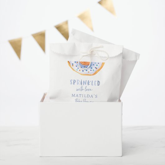 Donut baby shower blauw girly schattig welkom bedankzakje (Feest)