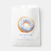 donut baby shower blauw schattig elegant feest bedankzakje (Voorkant)