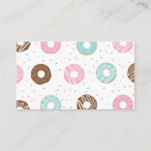 Donut Baby shower Doughnut Girl Diaper Raffle Informatiekaartje (Achterkant)