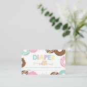Donut Baby shower Doughnut Girl Diaper Raffle Informatiekaartje (Staand voorkant)