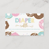Donut Baby shower Doughnut Girl Diaper Raffle Informatiekaartje (Voorkant)