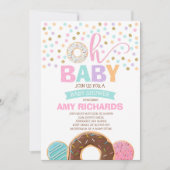 Donut Baby shower Invitation Donut Sprinkle Shower Kaart (Voorkant)