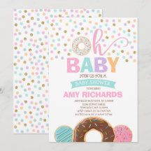 Donut Baby shower Invitation Donut Sprinkle Shower