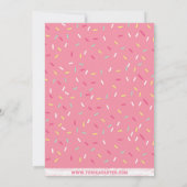 Donut Baby shower Invitation (meisje) Kaart (Achterkant)