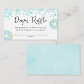 Donut baby shower jongen blauw luidoperraffel informatiekaartje (Voorkant / Achterkant)