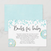 Donut baby shower jongen boek aanvraag insert informatiekaartje (Voorkant / Achterkant)