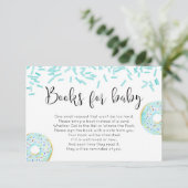 Donut baby shower jongen boek aanvraag insert informatiekaartje (Staand voorkant)