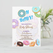 Donut Baby shower jongen Kaart (Staand voorkant)