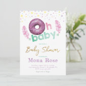 Donut Baby shower kleurrijk Kaart (Staand voorkant)