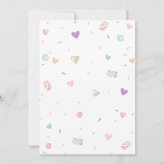 Donut Baby shower naam die Baby liedjes spel Kaart (Achterkant)