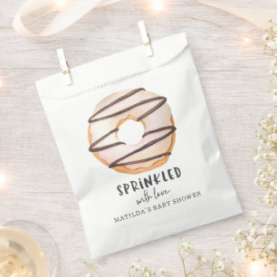 Donut baby shower natuurlijke beige schattig welko bedankzakje