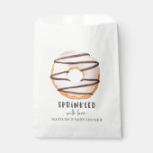 Donut baby shower natuurlijke beige schattig welko bedankzakje (Voorkant)