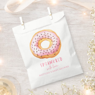 donut baby shower roze girly schattig welkom bedankzakje