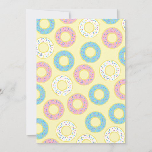 Donut Baby shower Sprinkle Gender Neutraal Kaart (Achterkant)