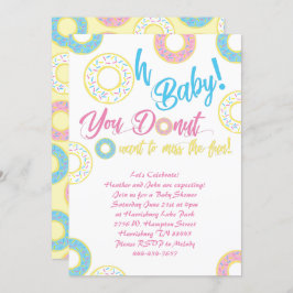 Donut Baby shower Sprinkle Gender Neutraal Kaart