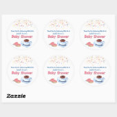 Donut Baby shower Sprinkles Dank u Ronde Sticker (Vel)