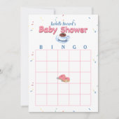 Donut Baby Shower Strooigoed Bingo Spel Kaart (Voorkant)