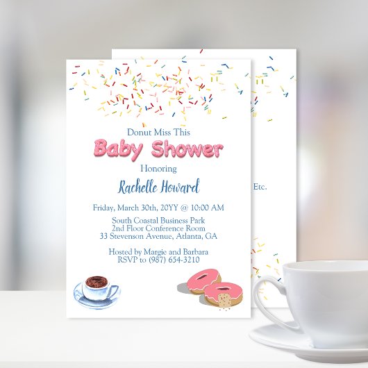 Donut Baby Shower Strooisel Kaart