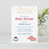 Donut-Baby shower strooit Kaart (Staand voorkant)