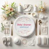 Donut-Baby shower strooit Papieren Bordje