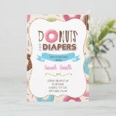 Donut baby shower uitnodiging (Staand voorkant)