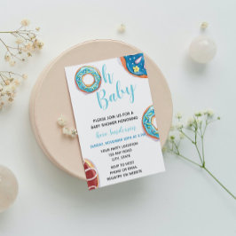 Donut Baby shower Uitnodiging