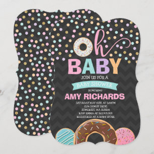 Donut Baby shower Uitnodiging Donut Sprinkle Showe
