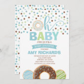 Donut Baby shower Uitnodiging Donut Sprinkle Showe (Voorkant / Achterkant)