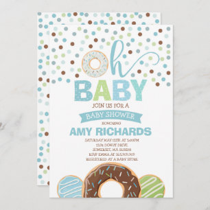 Donut Baby shower Uitnodiging Donut Sprinkle Showe