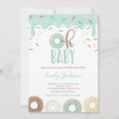 Donut Baby Shower Uitnodiging Oh Baby Donut Shower (Voorkant)