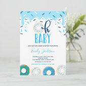 Donut Baby shower Uitnodiging Oh Baby Donut Shower (Staand voorkant)