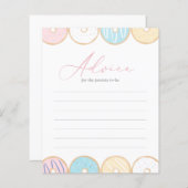 Donut Baby Sprinkle Advice for Parents Kaart (Voorkant / Achterkant)