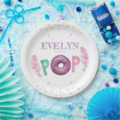 Donut Baby Sprinkle Baby Girl Papieren Bordje (Feest)
