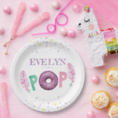 Donut Baby Sprinkle Baby Girl Papieren Bordje (Feest)