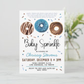 Donut Baby Sprinkle Baby shower Kaart (Staand voorkant)