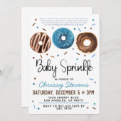 Donut Baby Sprinkle Baby shower Kaart (Voorkant / Achterkant)
