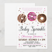 Donut Baby Sprinkle Baby shower Kaart (Voorkant / Achterkant)