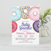 Donut Baby Sprinkle Baby shower Kaart (Staand voorkant)