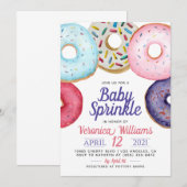 Donut Baby Sprinkle Baby shower Kaart (Voorkant / Achterkant)
