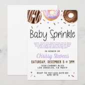 Donut Baby Sprinkle Baby shower Kaart (Voorkant / Achterkant)